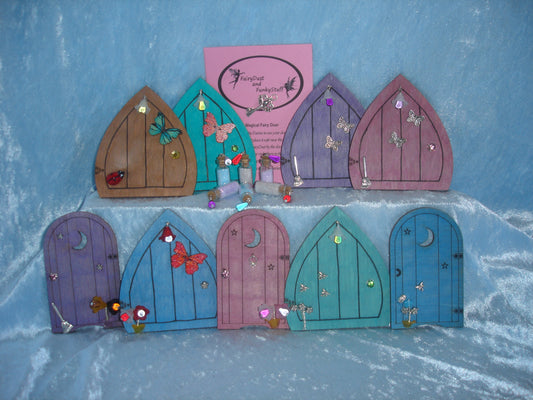 Hand decorated Wooden Fairy Doors - Various