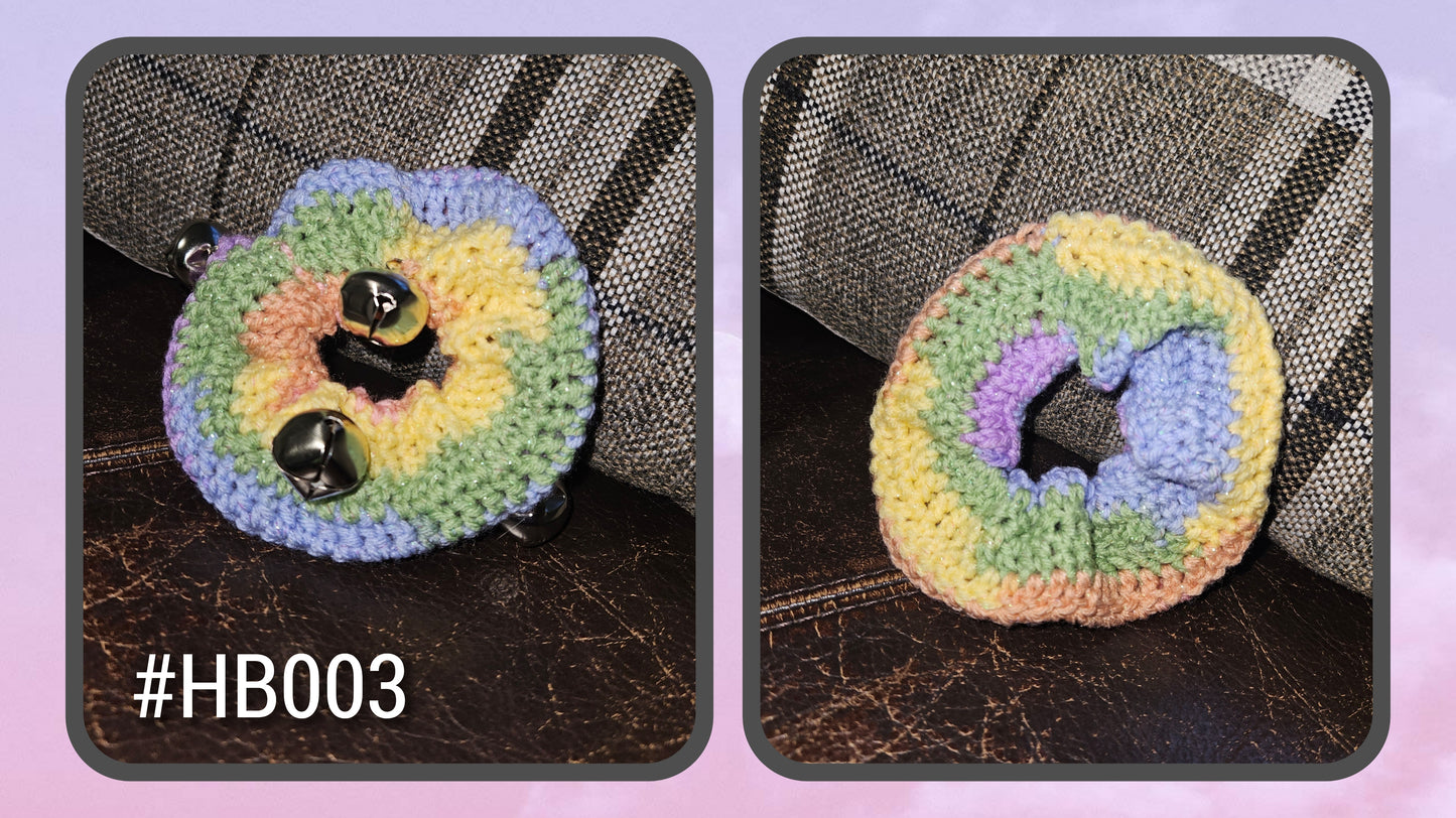 Handmade Scrunchie - Sparkly Pastel Rainbow