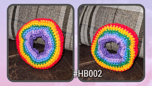 Handmade Scrunchie - Bright Rainbow
