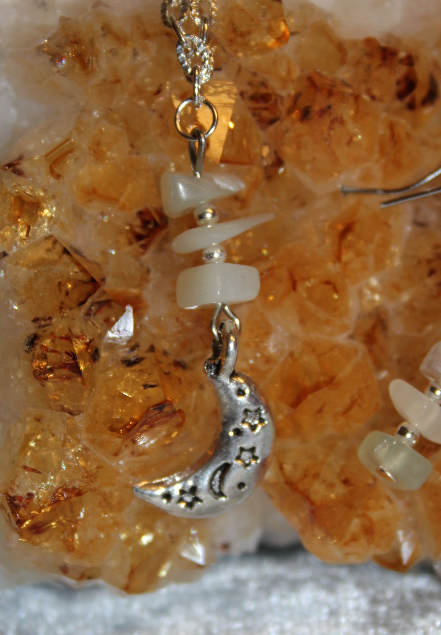 New and Handmade - New Jade Necklace and Earring Set
