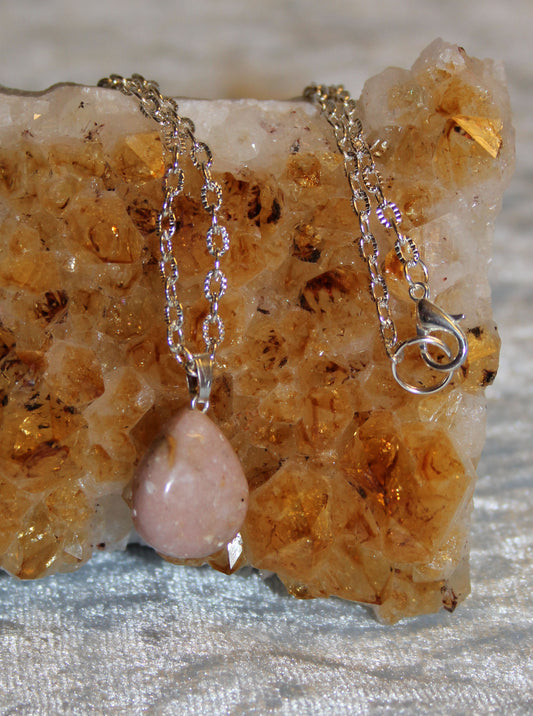 Handmade Pink Opal Necklace