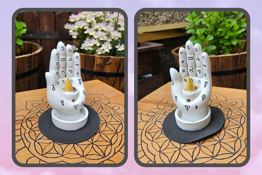 Nemesis Now ~ Palmistry Backflow / Incense Holder ~ White