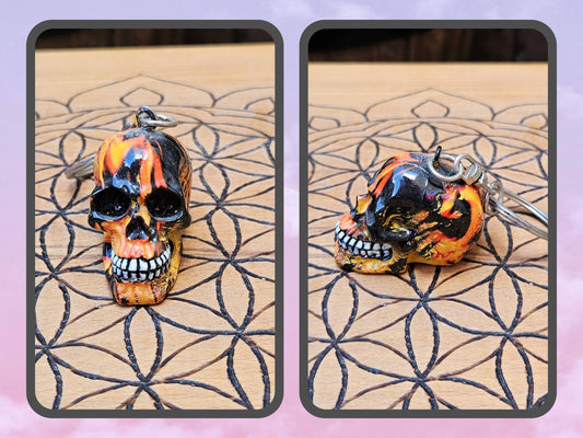 Flaming Skull Keyrings - EX Display (No Box) £5each