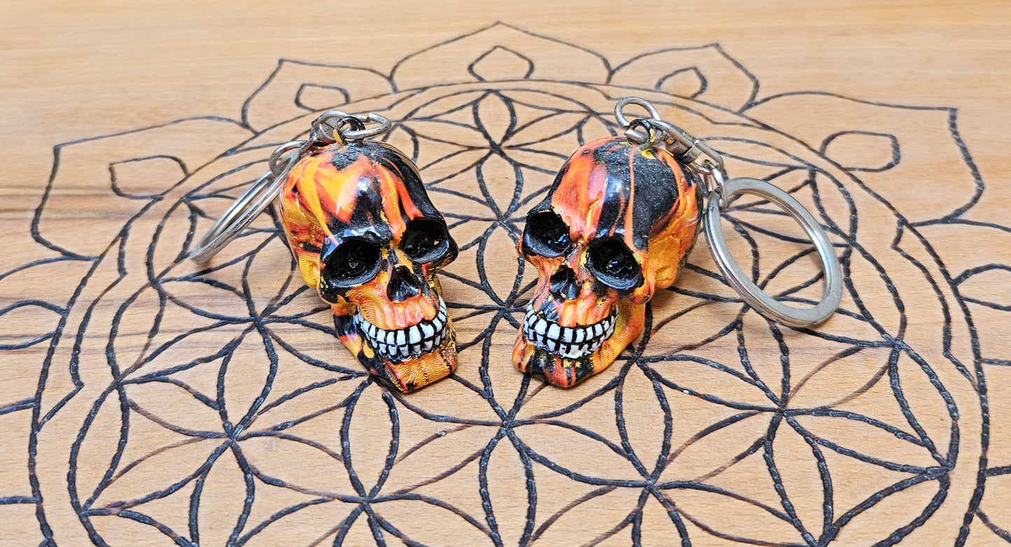 Flaming Skull Keyrings - EX Display (No Box) £5each