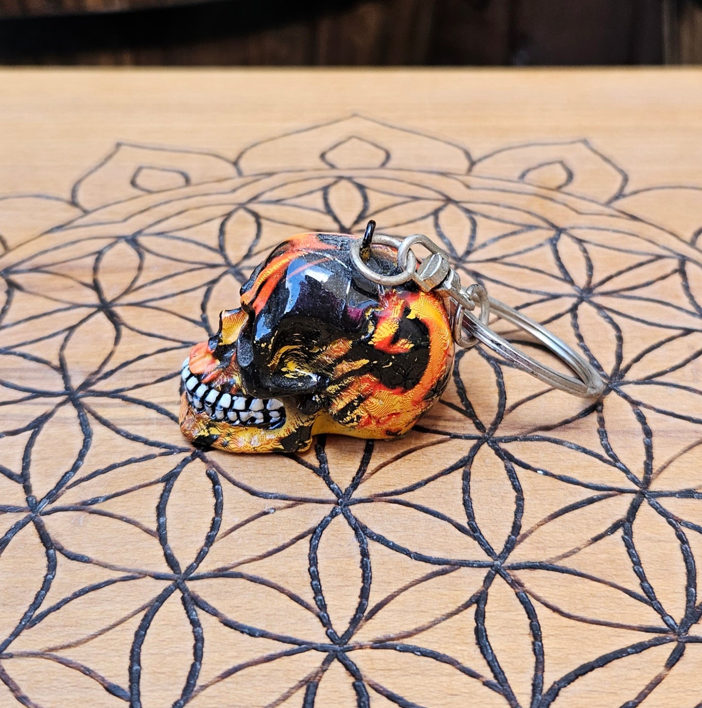 Flaming Skull Keyrings - EX Display (No Box) £5each