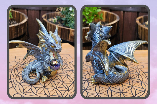 Orb Keeper Dragon - Blue (Not its licensed name) - Nemesis Now - EX Display (No Box)