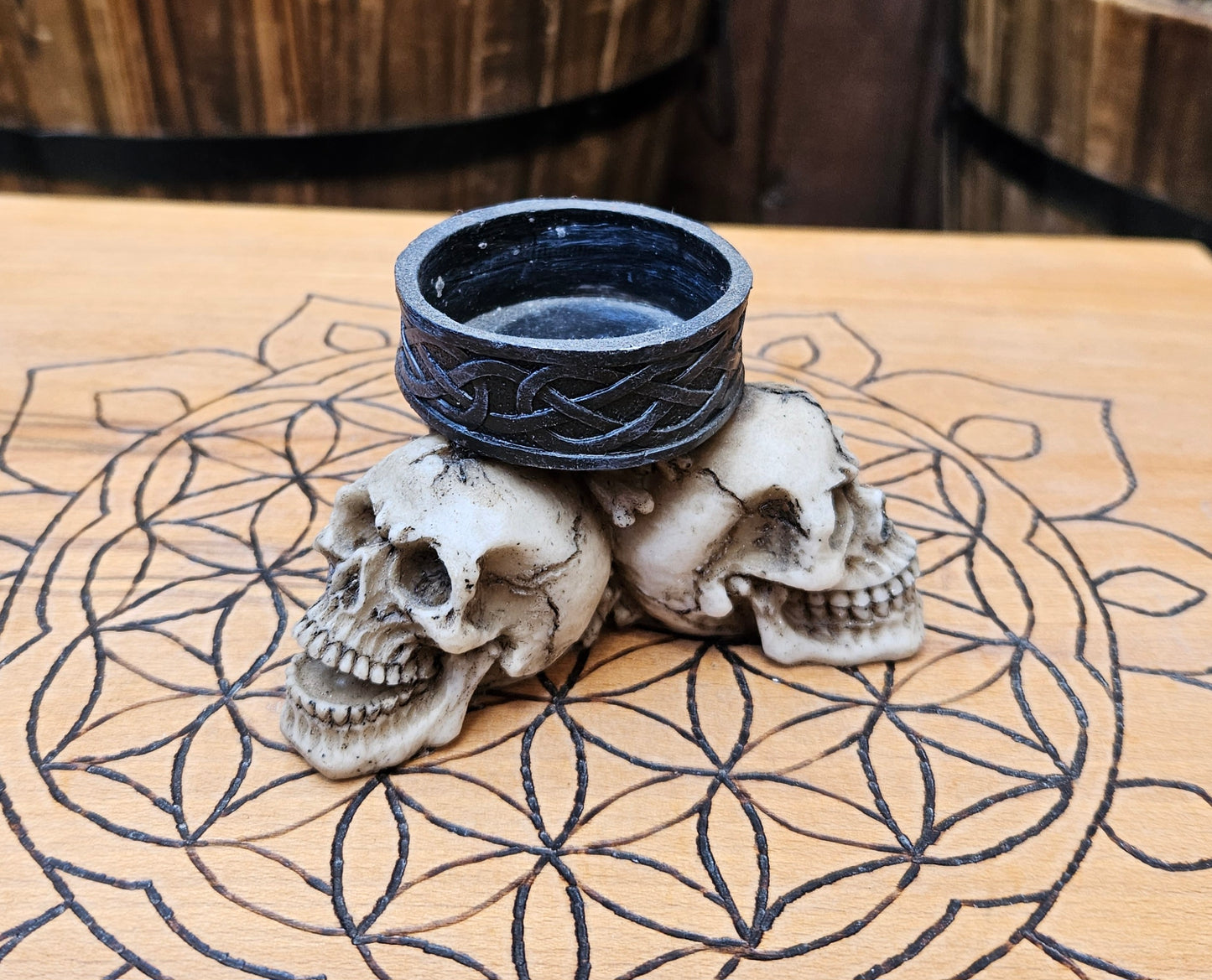 Skull Tealight Holder (Not its licensed name) - Nemesis Now - EX Display (No Box)