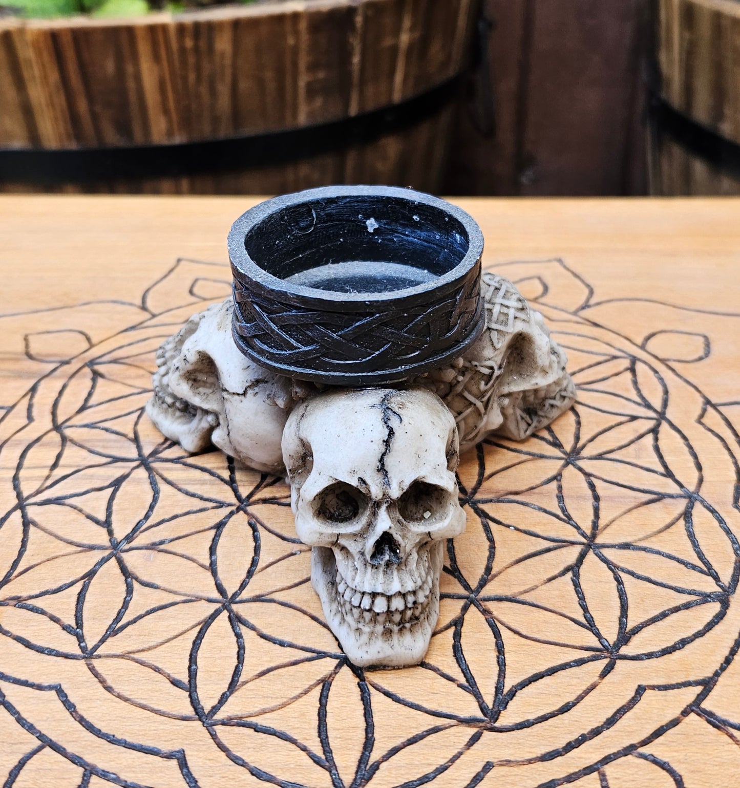 Skull Tealight Holder (Not its licensed name) - Nemesis Now - EX Display (No Box)