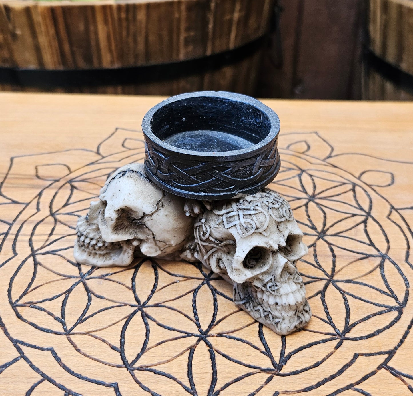 Skull Tealight Holder (Not its licensed name) - Nemesis Now - EX Display (No Box)