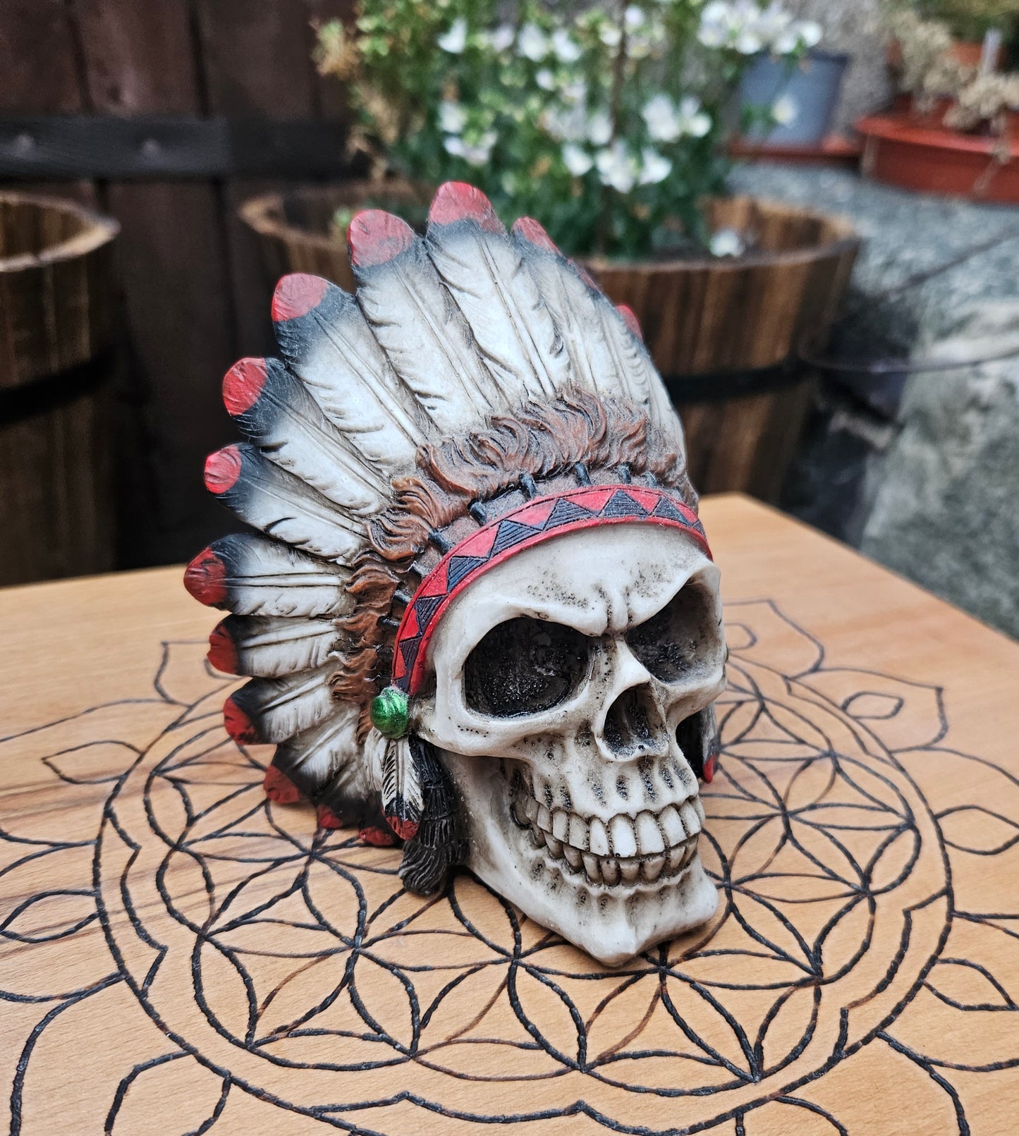 Native Chief Skull (not its licensed name) - Nemesis Now - EX Display (No Box)