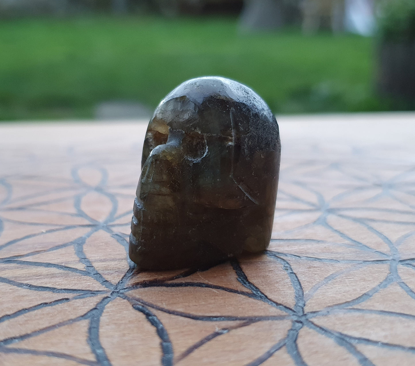 Carved Labradorite Skully