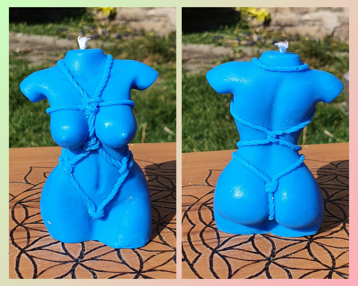Novelty Shaped Candles - Femme Bodied Rope Bunny (UV Reactive / UNscented)