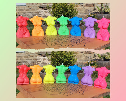 Novelty Shaped Candles - Femme Bodied Rope Bunny (UV Reactive / UNscented)