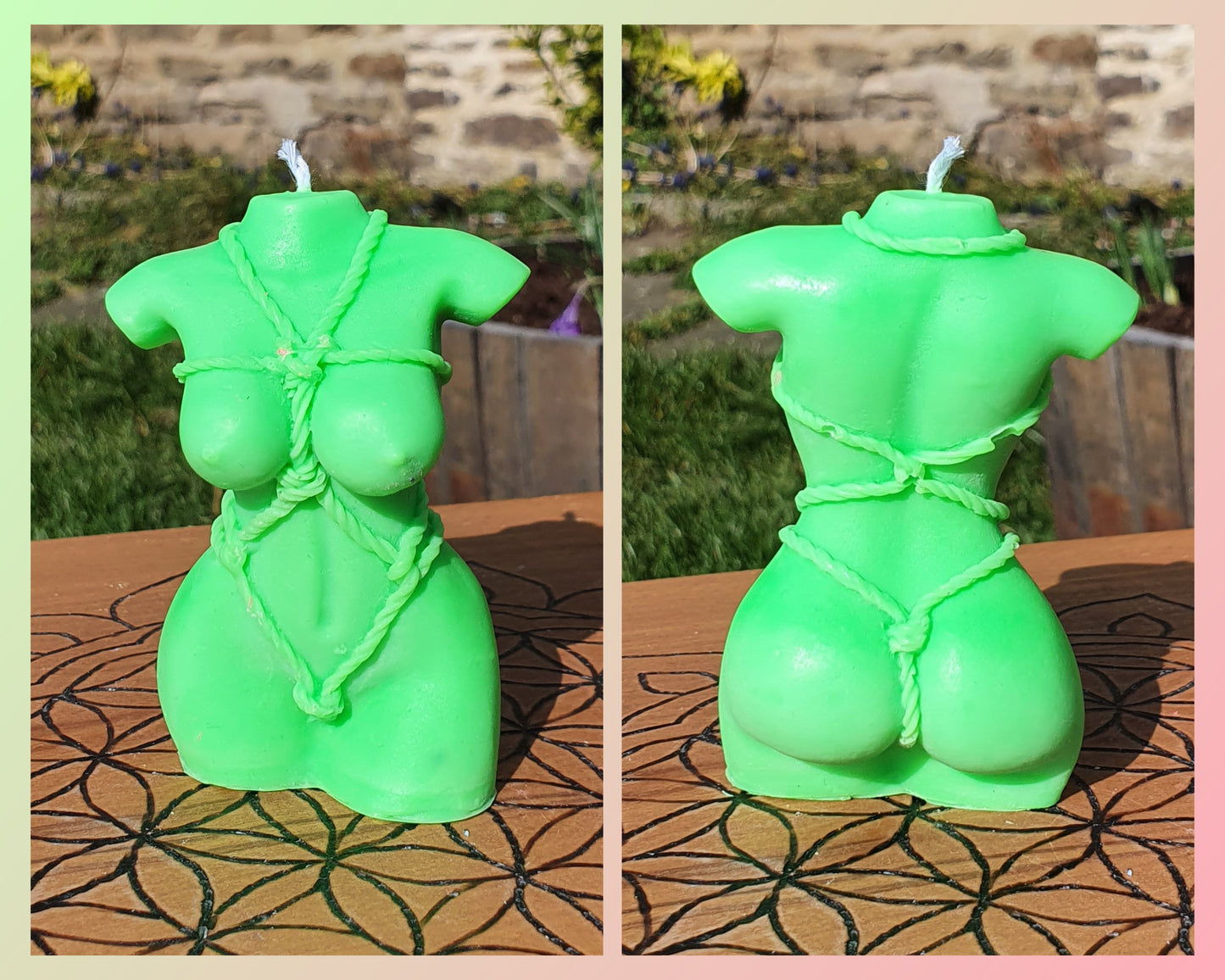 Novelty Shaped Candles - Femme Bodied Rope Bunny (UV Reactive / UNscented)