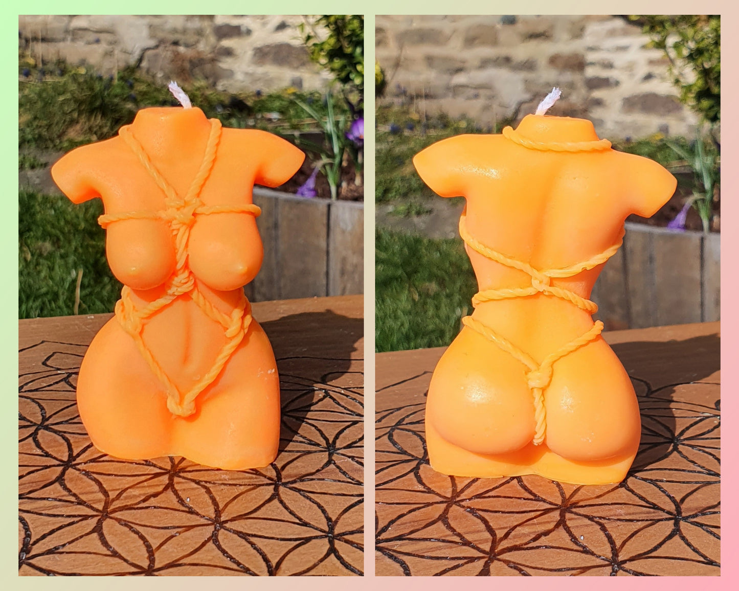 Novelty Shaped Candles - Femme Bodied Rope Bunny (UV Reactive / UNscented)