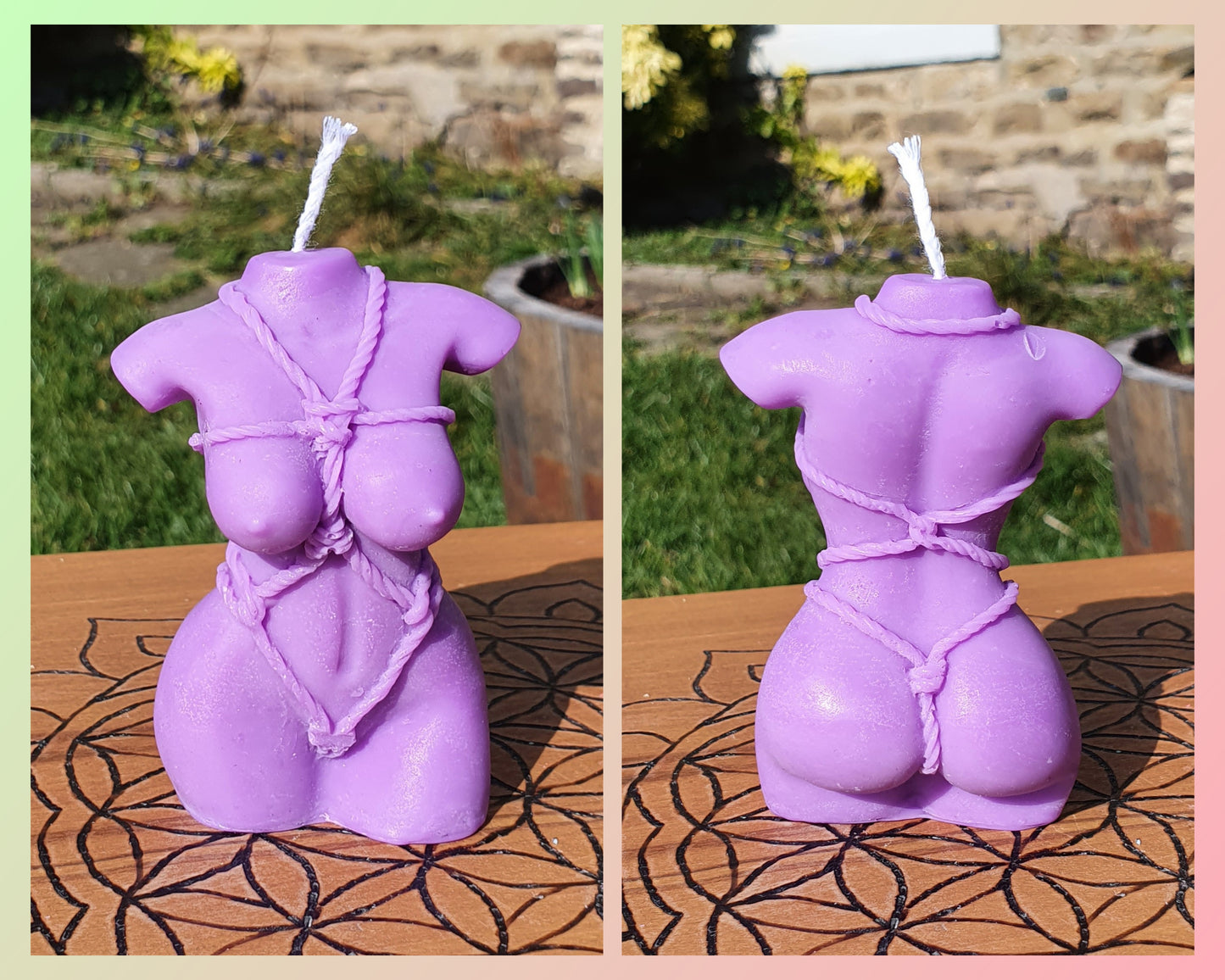 Novelty Shaped Candles - Femme Bodied Rope Bunny (UV Reactive / UNscented)