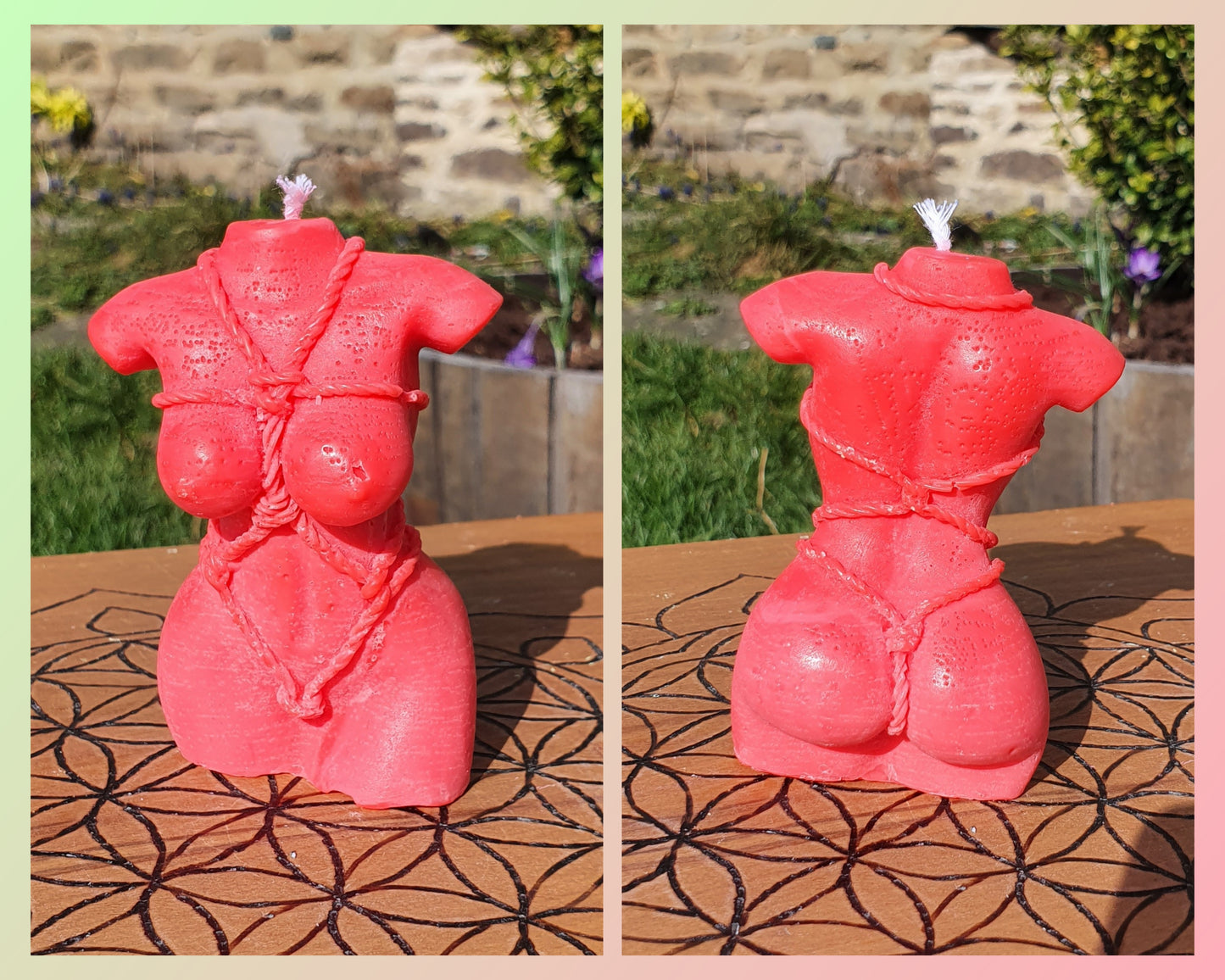 Novelty Shaped Candles - Femme Bodied Rope Bunny (UV Reactive / UNscented)