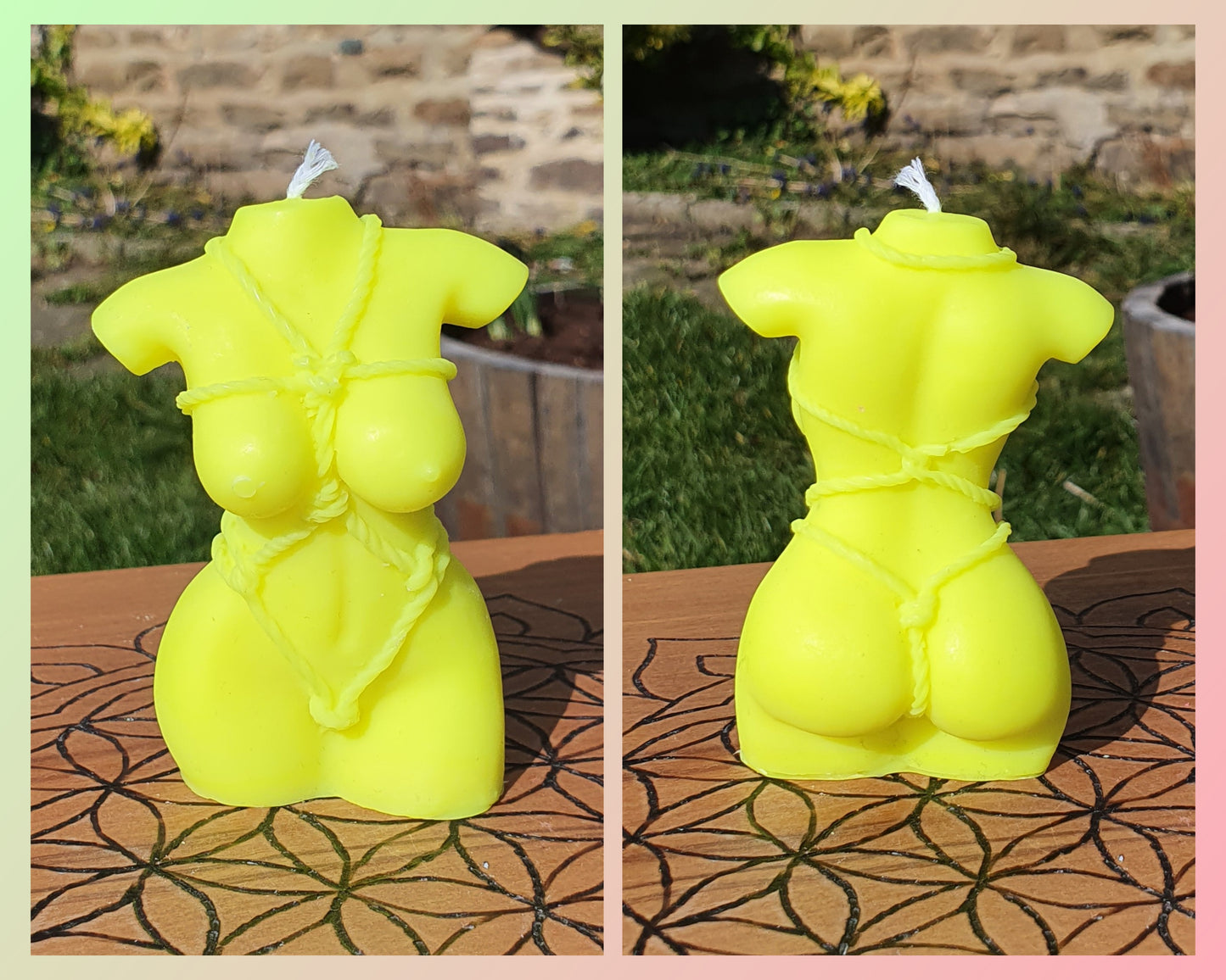 Novelty Shaped Candles - Femme Bodied Rope Bunny (UV Reactive / UNscented)