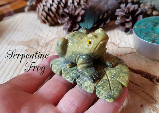 Carved Serpentine Frog