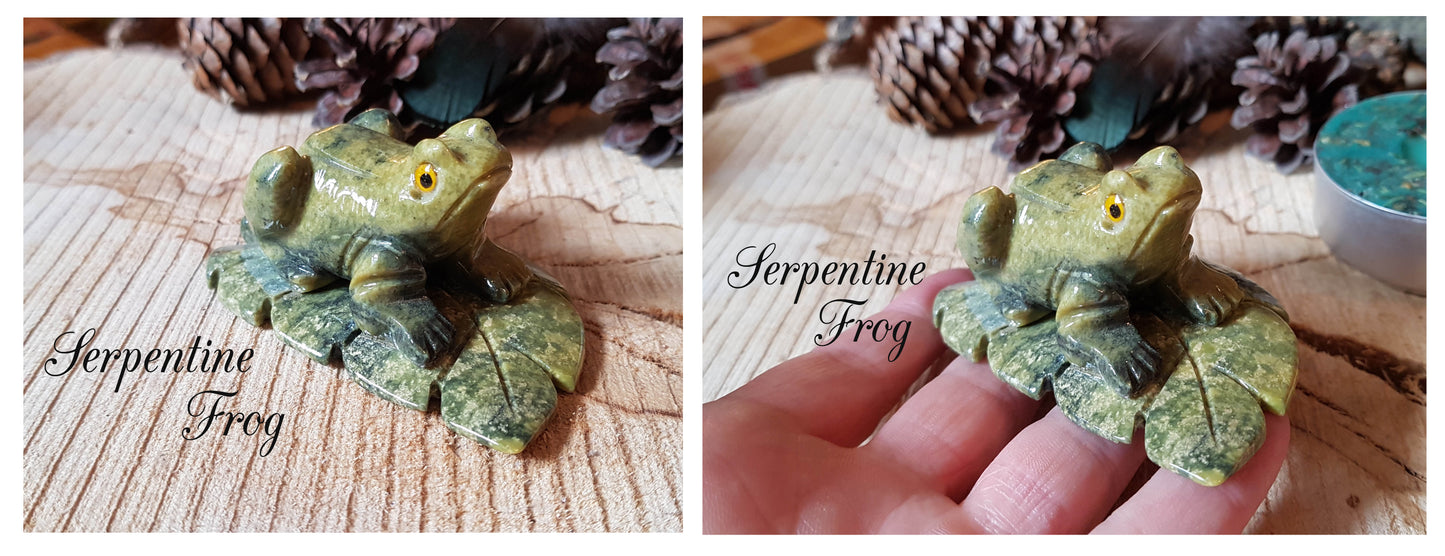 Carved Serpentine Frog