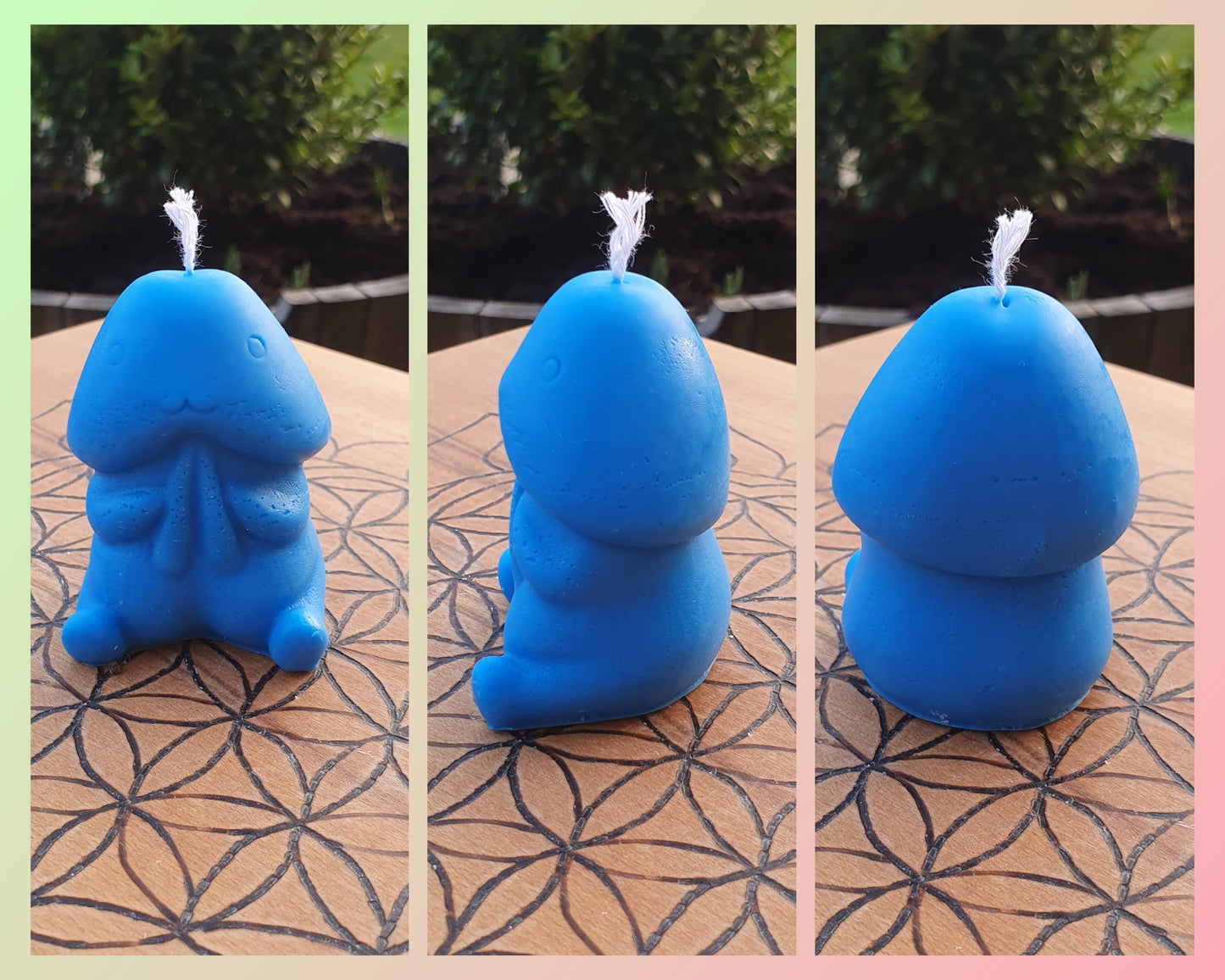 Male Body Part / Phallic Novelty Candle - UV Reactive Colours