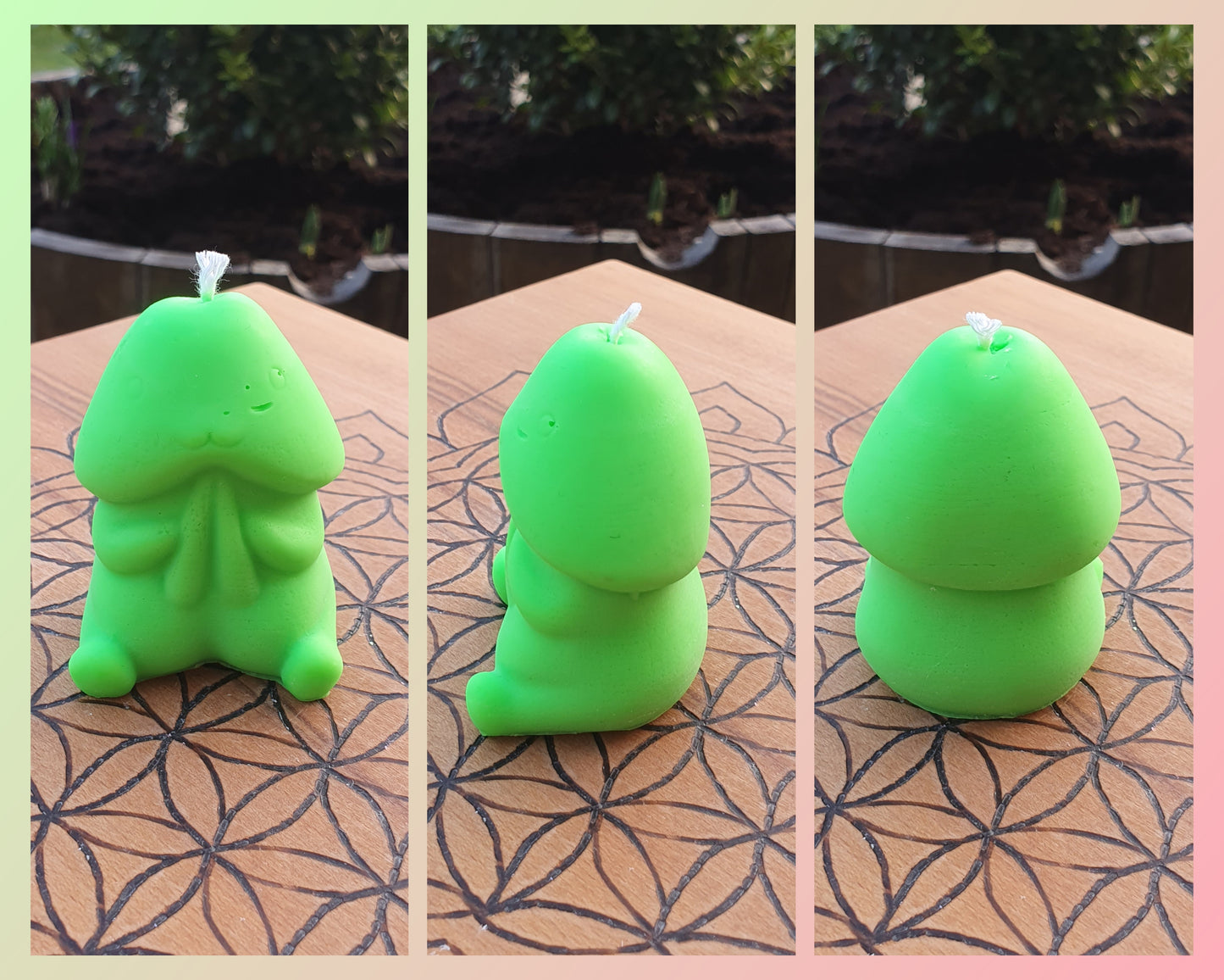 Male Body Part / Phallic Novelty Candle - UV Reactive Colours