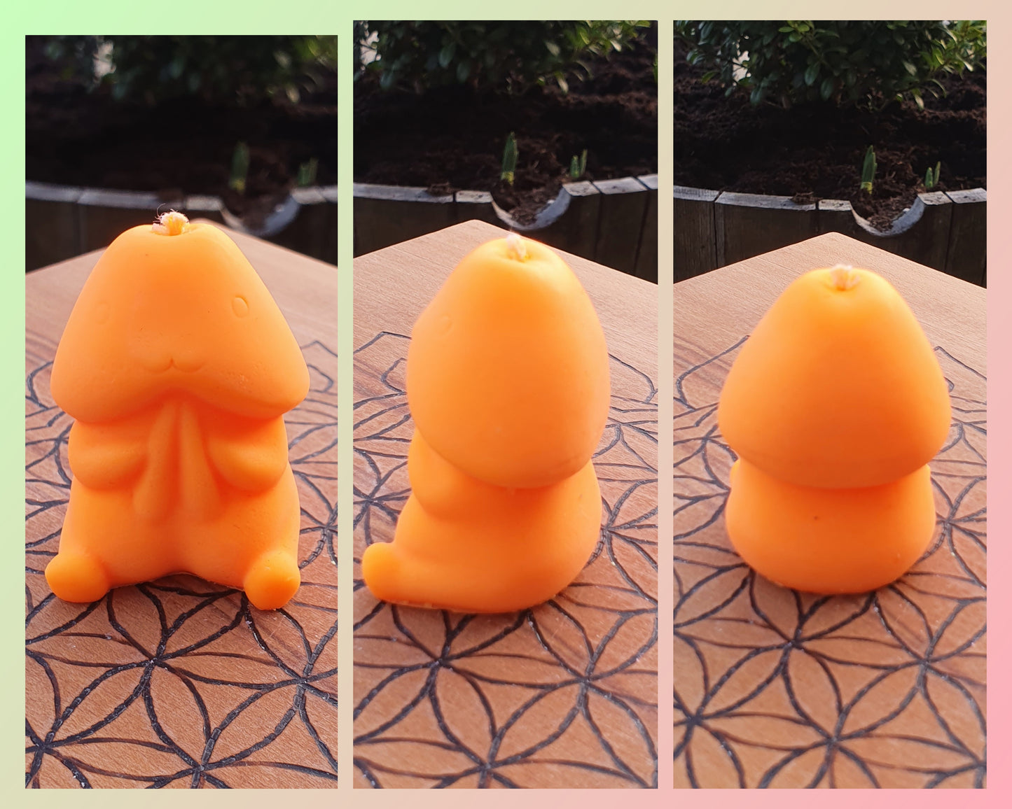 Male Body Part / Phallic Novelty Candle - UV Reactive Colours