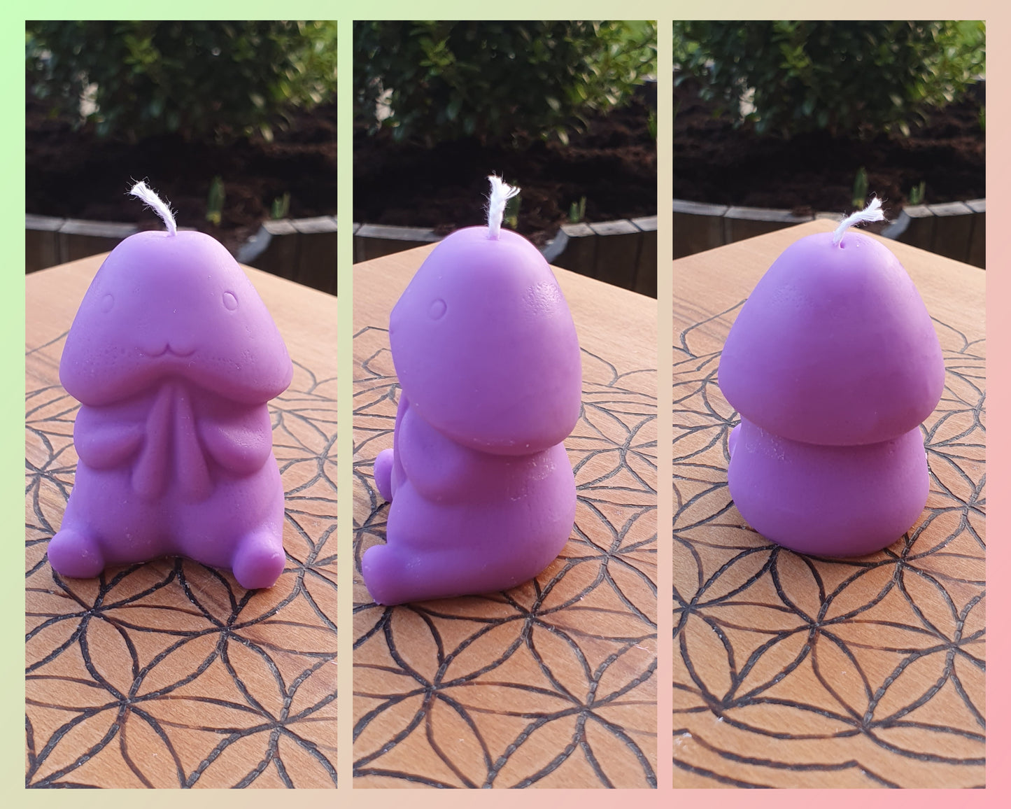 Male Body Part / Phallic Novelty Candle - UV Reactive Colours