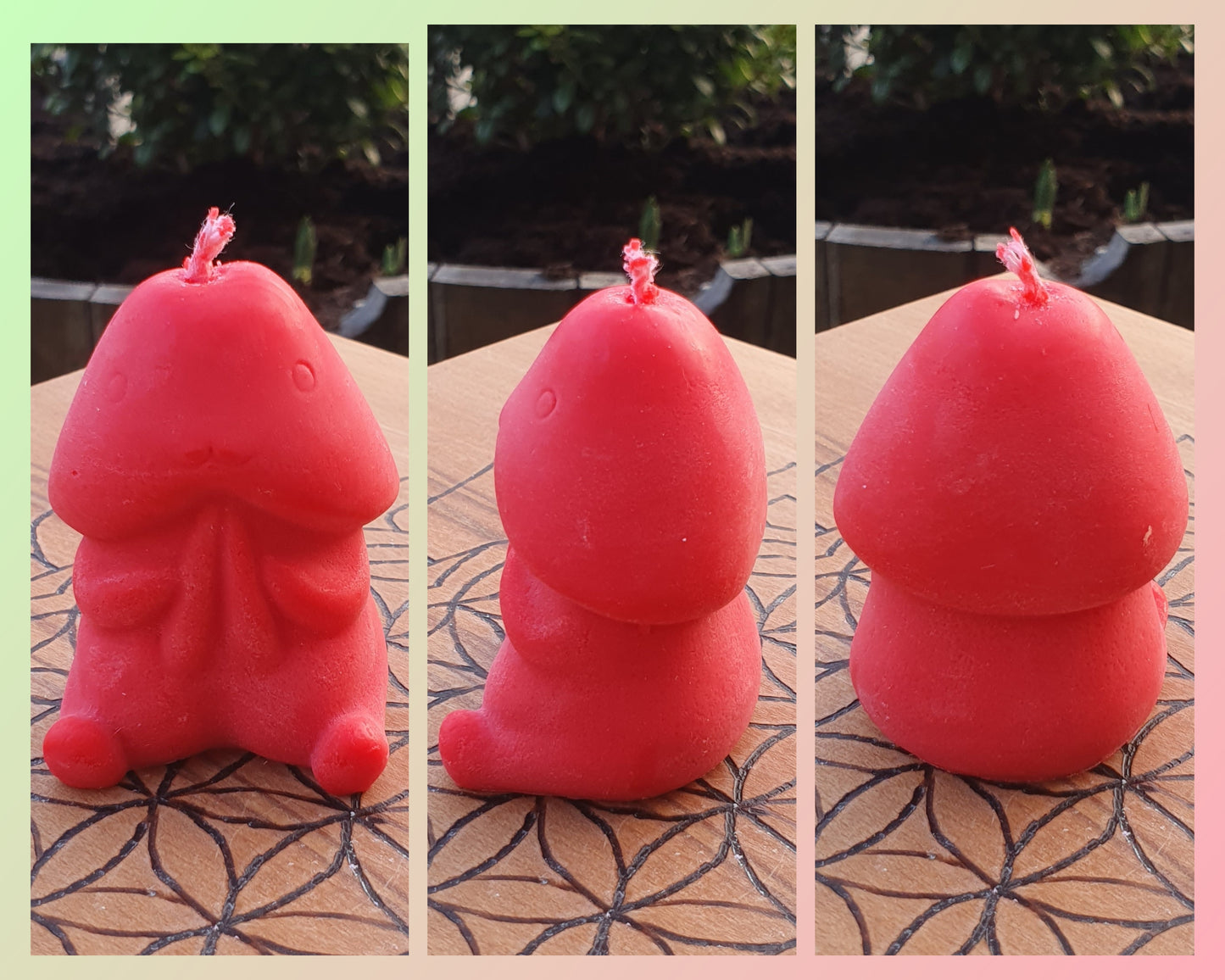 Male Body Part / Phallic Novelty Candle - UV Reactive Colours