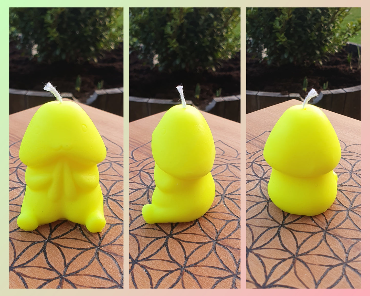 Male Body Part / Phallic Novelty Candle - UV Reactive Colours